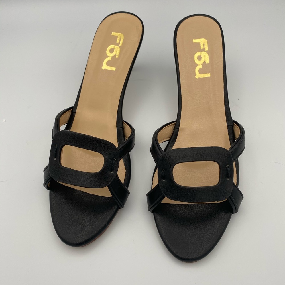 Women Summer Low Heels Sandal Open Toe Kitten Mule